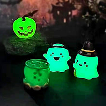 Load image into Gallery viewer, Halloween Night Light Wizard Ghost Micro Landscape Gardening Small Accessories Cute Witch Pumpkin Creative Car Night Light Ornament

