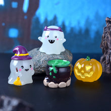Load image into Gallery viewer, Halloween Night Light Wizard Ghost Micro Landscape Gardening Small Accessories Cute Witch Pumpkin Creative Car Night Light Ornament
