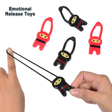 Load image into Gallery viewer, New and Unique Prank Toy TPR Children's Nostalgic Launch Elastic Hang Card Little Person Prank Ninja Launcher Toys
