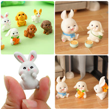 Load image into Gallery viewer, Shrink Cute Cartoon Rabbit Surprise Independent Blind Bag Simulation Animal Little White Rabbit Mini Model Ornament Gift
