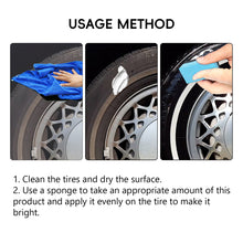 Load image into Gallery viewer, 100ML Durable Car Tire Cleaner Paste Auto Rubber Parts Shiny Paste And Tire Brightener Protector For Car Care Tool
