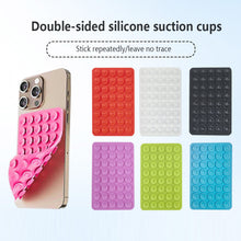 Load image into Gallery viewer, Double Side Silicone Suction Pad for Mobile Phone Fixture Suction Cup Backed Adhesive Silicone Rubber Sucker Pad for Fixed Pad
