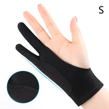 Load image into Gallery viewer, Drawing Glove Palm Rejection Two Finger Gloves for Apple IPad Capacitive Tablet Screen Artist Right/Left Hand Graphic Tablet
