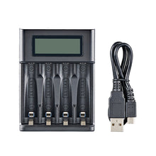 Load image into Gallery viewer, LCD Display AA / AAA Battery USB Charger 4 Slots For NI-MH /NI-CD AA AAA 1.2V Rechargeable Battery Indicator Battery Charger
