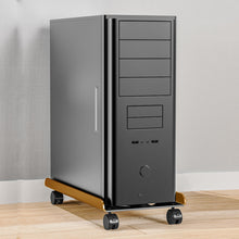Load image into Gallery viewer, Adjustable Mobile CPU Stand Ventilated Computer Tower Stand PC Tower Stand with 4 Caster Wheels Fits Most PC Under Desk Holder
