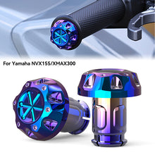 Load image into Gallery viewer, 2Pcs Motorcycle Handlebars Grips Bar Ends Plug Handle Bar Sliders Burning Titanium For YAMAHA EROX155 NVX155 XMAX300 17.5mm Internal Diameter
