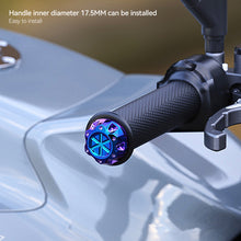 Load image into Gallery viewer, 2Pcs Motorcycle Handlebars Grips Bar Ends Plug Handle Bar Sliders Burning Titanium For YAMAHA EROX155 NVX155 XMAX300 17.5mm Internal Diameter
