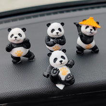 Load image into Gallery viewer, 4Pcs Kungfu Pandas Car Interior Center Console Navigator Screen Decoration Animal Navigation Decoration For Computer Display
