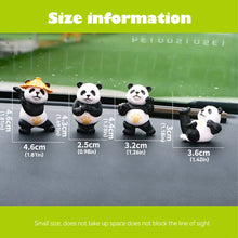 Load image into Gallery viewer, 4Pcs Kungfu Pandas Car Interior Center Console Navigator Screen Decoration Animal Navigation Decoration For Computer Display
