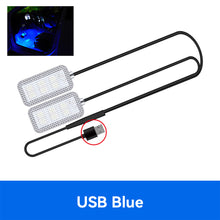 Load image into Gallery viewer, 2Pcs/Set 12V/5V USB LED Car Interior Atmosphere Backlight Ambient Mood Foot Light With Cigarette USB Lighter Decorative Lamp Auto Accessories

