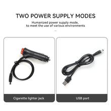 Load image into Gallery viewer, 2Pcs/Set 12V/5V USB LED Car Interior Atmosphere Backlight Ambient Mood Foot Light With Cigarette USB Lighter Decorative Lamp Auto Accessories
