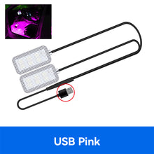 Load image into Gallery viewer, 2Pcs/Set 12V/5V USB LED Car Interior Atmosphere Backlight Ambient Mood Foot Light With Cigarette USB Lighter Decorative Lamp Auto Accessories
