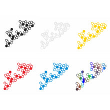 Load image into Gallery viewer, Motorcycle Front Face Fender Box Stickers Modification Honeycomb Style Reflective Decal Waterproof
