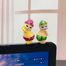 Load image into Gallery viewer, Lovely Fruit Dance Cats Ornaments Car Center Console Dashboard Navigator Screen Decoration Auto Interior Accessories For Computer Display
