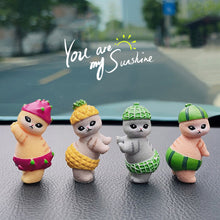Load image into Gallery viewer, Lovely Fruit Dance Cats Ornaments Car Center Console Dashboard Navigator Screen Decoration Auto Interior Accessories For Computer Display
