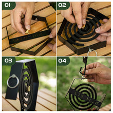 Load image into Gallery viewer, Outdoor Camping Mosquito Incense Sandalwood Rack Iron Hexagonal Suspended Hollow Bracket Portable Household Mosquito-Repellent Box
