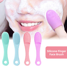 Load image into Gallery viewer, Portable Soft Silicone Finger-cot Facial Brush Nose Cleaning Facial Cleansing Massage Brush Durable Multi-functional Skin Care Tool
