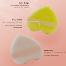 Load image into Gallery viewer, Flocking Heart-shaped Dry Powder Puff Delicate Soft Make-up Sponge Puff Cosmetics Tool Make Up Accessories

