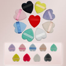 Load image into Gallery viewer, Flocking Heart-shaped Dry Powder Puff Delicate Soft Make-up Sponge Puff Cosmetics Tool Make Up Accessories

