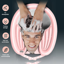 Load image into Gallery viewer, Aerated Softness Folding Home Pregnant Woman Shampoo Basin Use Shampoo Sink Rinse Basin for Kid Pregnant Disabled Old Patient Care
