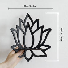 Load image into Gallery viewer, Wooden Butterfly Hollow Crystal Storage Shelf Simple Home Wall Decoration Lotus Corner Home Decoration Bracket Shelf
