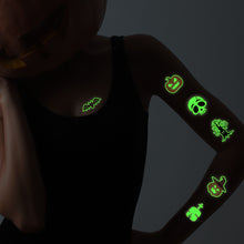 Load image into Gallery viewer, Halloween Spider Web Glow-in-the-dark Face Tattoo Stickers Waterproof Tattoo Sticker Festivals Tattoo Stickers
