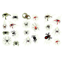 Load image into Gallery viewer, Halloween Spider Web Glow-in-the-dark Face Tattoo Stickers Waterproof Tattoo Sticker Festivals Tattoo Stickers
