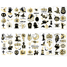 Load image into Gallery viewer, Halloween Black Ironing Powder Tattoo Stickers Cartoon Glitter Holiday Party Face Stickers Tattoo Stickers
