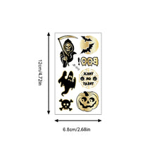 Load image into Gallery viewer, Halloween Black Ironing Powder Tattoo Stickers Cartoon Glitter Holiday Party Face Stickers Tattoo Stickers

