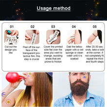 Load image into Gallery viewer, HIPPIE Peace Love Gold Powder Tattoo Stickers Hippie Party Waterproof Sweatproof Butterfly Flower Tattoo Stickers

