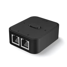 Load image into Gallery viewer, 2 Port 1000Mbps Gigabit Network Switch RJ45 Switch Network Splitter Cable Extender Selector Power Free 2 Way adapter Connector
