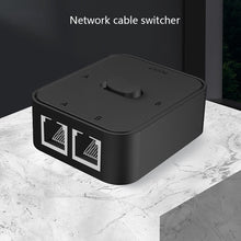 Load image into Gallery viewer, 2 Port 1000Mbps Gigabit Network Switch RJ45 Switch Network Splitter Cable Extender Selector Power Free 2 Way adapter Connector
