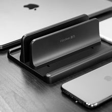 Load image into Gallery viewer, Vaydeer Plastic Vertical Laptop Stand Holder Adjustable Desktop Notebook Dock Space-Saving 3 In 1 computer stand
