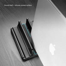 Load image into Gallery viewer, Vaydeer Plastic Vertical Laptop Stand Holder Adjustable Desktop Notebook Dock Space-Saving 3 In 1 computer stand
