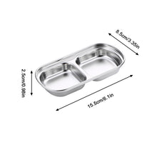 Load image into Gallery viewer, Stainless Steel Camping Seasoning Plate Tray Sauce Dish Spice Plates Pepper Roast Meat Sauce Dishes Bowl BBQ Tableware
