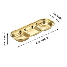 Load image into Gallery viewer, Stainless Steel Camping Seasoning Plate Tray Sauce Dish Spice Plates Pepper Roast Meat Sauce Dishes Bowl BBQ Tableware
