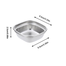 Load image into Gallery viewer, Stainless Steel Camping Seasoning Plate Tray Sauce Dish Spice Plates Pepper Roast Meat Sauce Dishes Bowl BBQ Tableware
