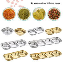 Load image into Gallery viewer, Stainless Steel Camping Seasoning Plate Tray Sauce Dish Spice Plates Pepper Roast Meat Sauce Dishes Bowl BBQ Tableware
