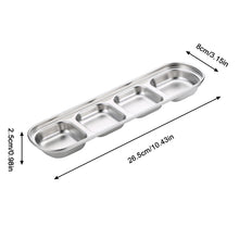 Load image into Gallery viewer, Stainless Steel Camping Seasoning Plate Tray Sauce Dish Spice Plates Pepper Roast Meat Sauce Dishes Bowl BBQ Tableware
