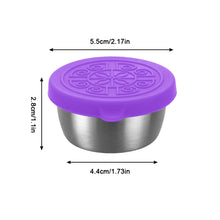 Load image into Gallery viewer, 1.35oz/40ml Reusable 304 Stainless Steel Salad Sauce Container with Lids Leakproof Camping Hiking Picnic Outdoor Sauce Dispenser
