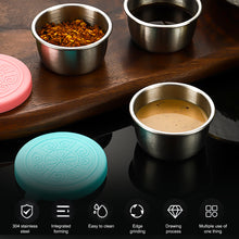Load image into Gallery viewer, 1.35oz/40ml Reusable 304 Stainless Steel Salad Sauce Container with Lids Leakproof Camping Hiking Picnic Outdoor Sauce Dispenser
