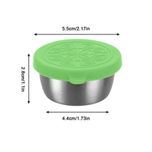 Load image into Gallery viewer, 1.35oz/40ml Reusable 304 Stainless Steel Salad Sauce Container with Lids Leakproof Camping Hiking Picnic Outdoor Sauce Dispenser
