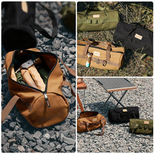 Load image into Gallery viewer, Camping Tent Ground Nail Bag Cylindrical Storage Backpack Portable Miscellaneous Pouch Outdoor Storage Toolkit Hiking Accessorie
