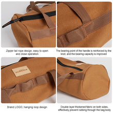 Load image into Gallery viewer, Camping Tent Ground Nail Bag Cylindrical Storage Backpack Portable Miscellaneous Pouch Outdoor Storage Toolkit Hiking Accessorie
