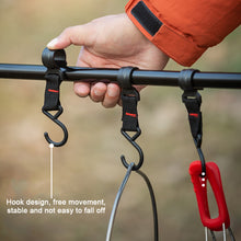 Load image into Gallery viewer, 3/5pcs Outdoor Camping Moveable Hooks Detachable S-Shaped Hooks Hanging Storage Rack Multifunctional Outdoor Tools
