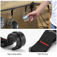 Load image into Gallery viewer, 3/5pcs Outdoor Camping Moveable Hooks Detachable S-Shaped Hooks Hanging Storage Rack Multifunctional Outdoor Tools
