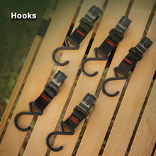 Load image into Gallery viewer, 3/5pcs Outdoor Camping Moveable Hooks Detachable S-Shaped Hooks Hanging Storage Rack Multifunctional Outdoor Tools
