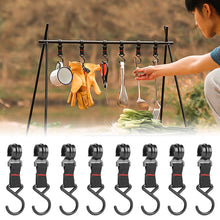 Load image into Gallery viewer, 3/5pcs Outdoor Camping Moveable Hooks Detachable S-Shaped Hooks Hanging Storage Rack Multifunctional Outdoor Tools
