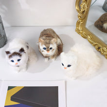 Load image into Gallery viewer, Simulation Mini Cat Cute Plush Cats Children Birthday Gifts Creative Imitation Cat Ornaments Home Decoration Supplies
