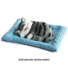 Load image into Gallery viewer, Simulation Mini Cat Cloth Pad Plush Cats Children Birthday Gifts Creative Imitation Ornaments Home Fireplace Decoration Supplies
